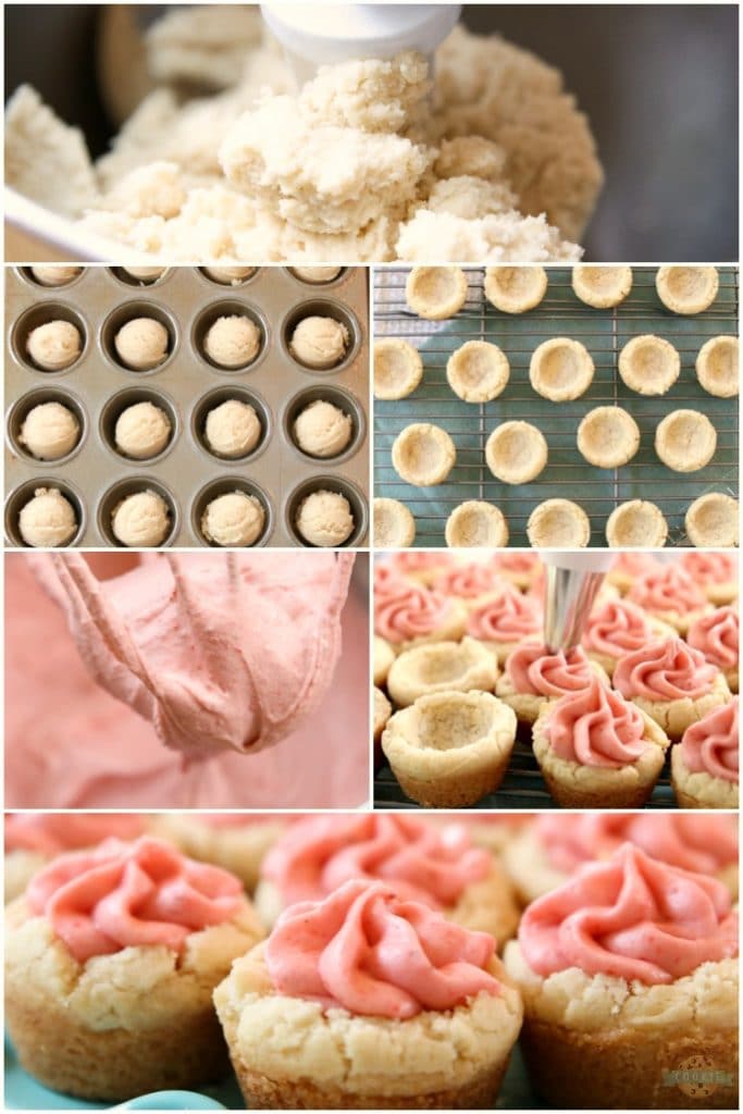 How to make buttercream frosting strawberry cookies cups