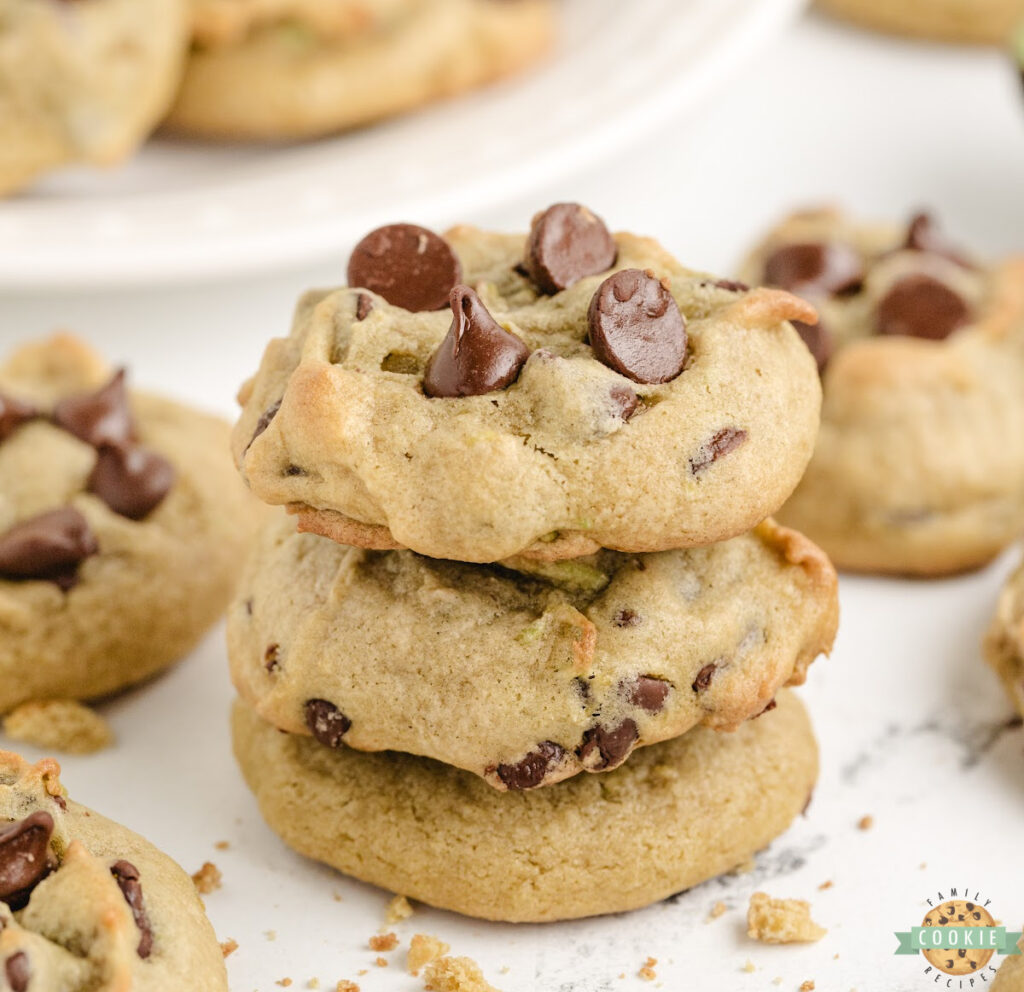 Avocado chocolate chip cookies recipe using mashed avocado instead of butter for a soft chewy cookie.