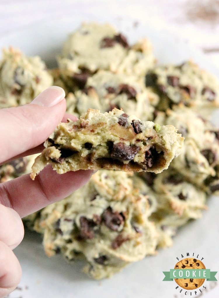 Avocado Chocolate Chip Cookies are soft, chewy and delicious! These chocolate chip cookies are made with avocado instead of butter - you've got to try it sometime!