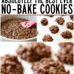 Easy No Bake Cookies are simple, oatmeal chocolate cookies that don't require baking time! I've tried many & this peanut butter no bake cookies recipe is the absolute BEST. #nobake #cookies #chocolate #peanutbutter #oatmeal #dessert #recipe from FAMILY COOKIE RECIPES