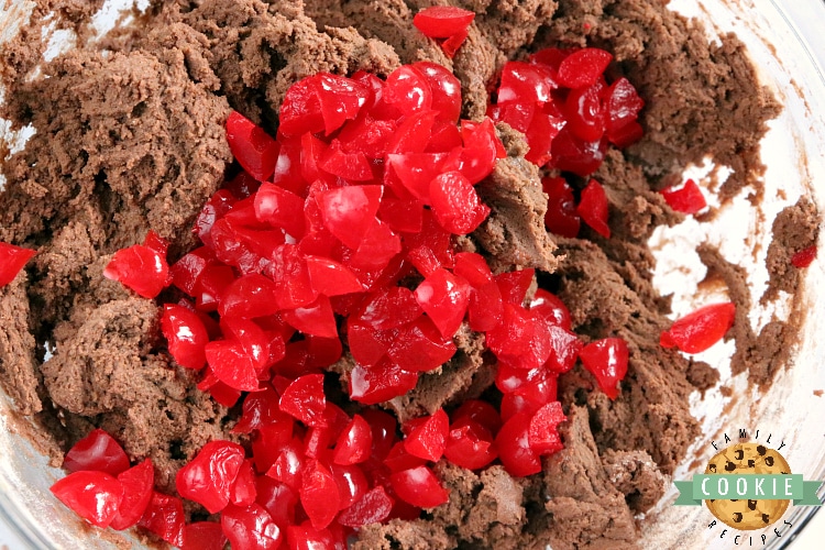 Cherry Chocolate Cookies are soft, chewy and full of cherries! There is chocolate pudding mix in these cookies which gives them the perfect flavor and consistency every time. 