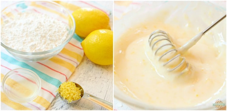 How to make icing for glazed lemon cookies