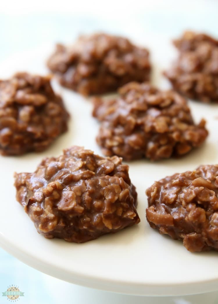 Easy No Bake Cookies are simple, oatmeal chocolate cookies that don't require baking time! I've tried many & this peanut butter no bake cookies recipe is the absolute BEST.