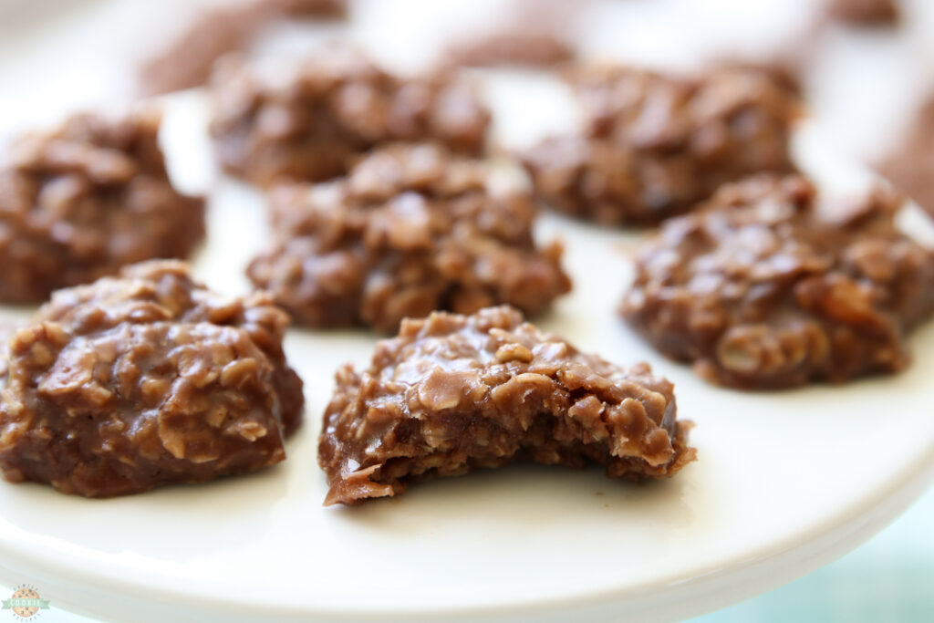no bake cookies with a bite taken out