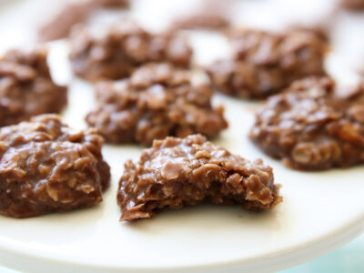 no bake cookies with a bite taken out