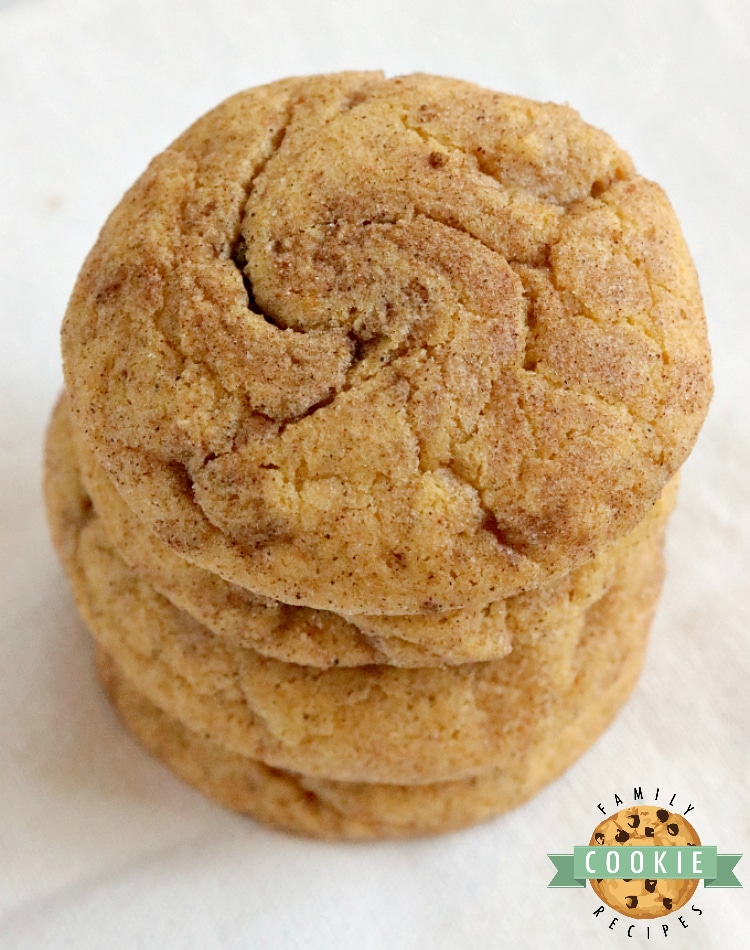 Pumpkin Snickerdoodles are soft, chewy and packed with pumpkin flavor! These delicious pumpkin cookies are rolled in cinnamon and sugar - one of my favorite fall cookie recipes!