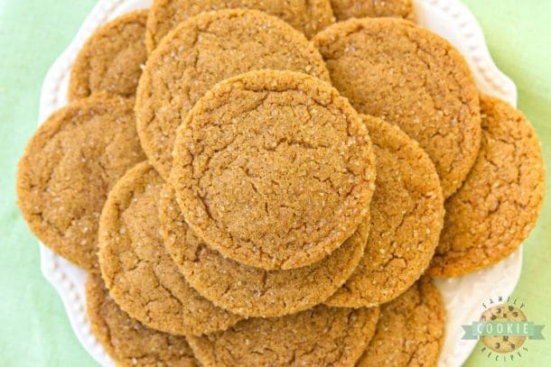 Soft Ginger Molasses Cookies - Family Cookie Recipes