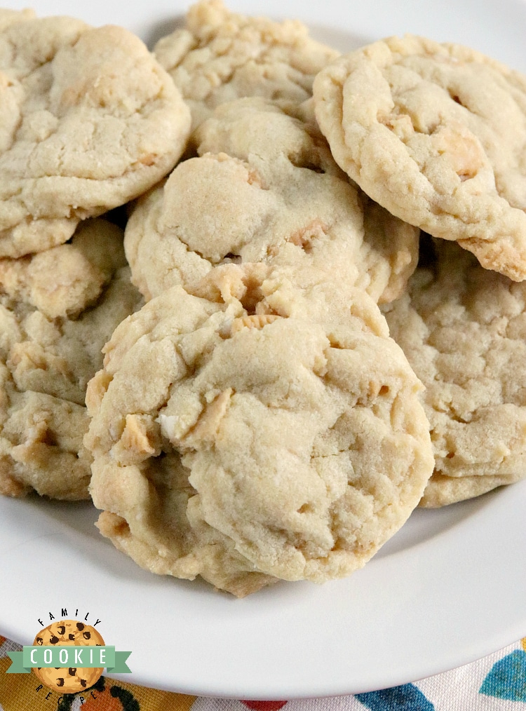 Vanilla Cream Cookies are soft, chewy and full of vanilla flavor. This simple cookie recipe is made with vanilla pudding mix and lots of crushed Golden Oreos - they are amazing!