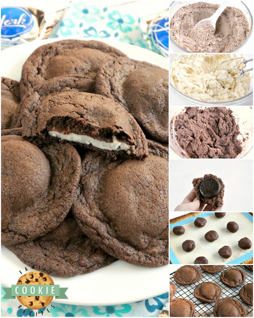 Chocolate Mint Cookies are soft and chewy chocolate cookies that have a York peppermint patty right in the middle. This easy cookie recipe is the perfect balance of chocolate and mint!