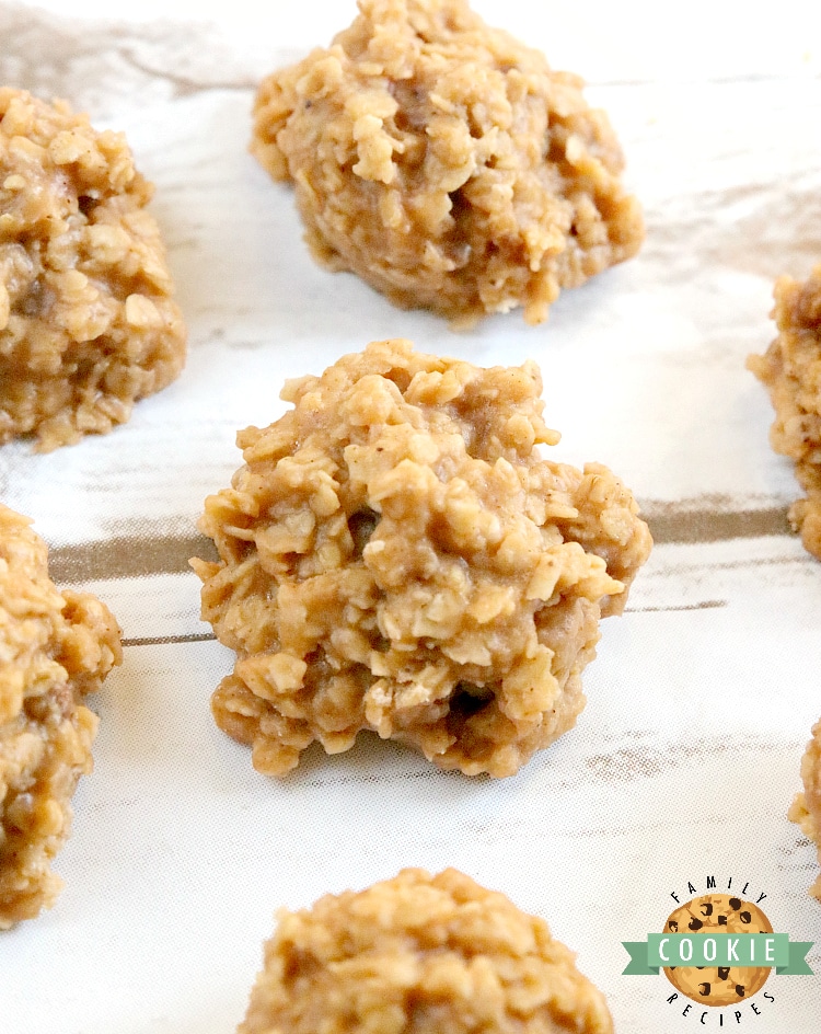 No Bake Pumpkin Cookies are full of oats and pumpkin flavor and come together in minutes without ever turning the oven on. This easy no bake cookie recipe is quick, delicious and perfect for fall!