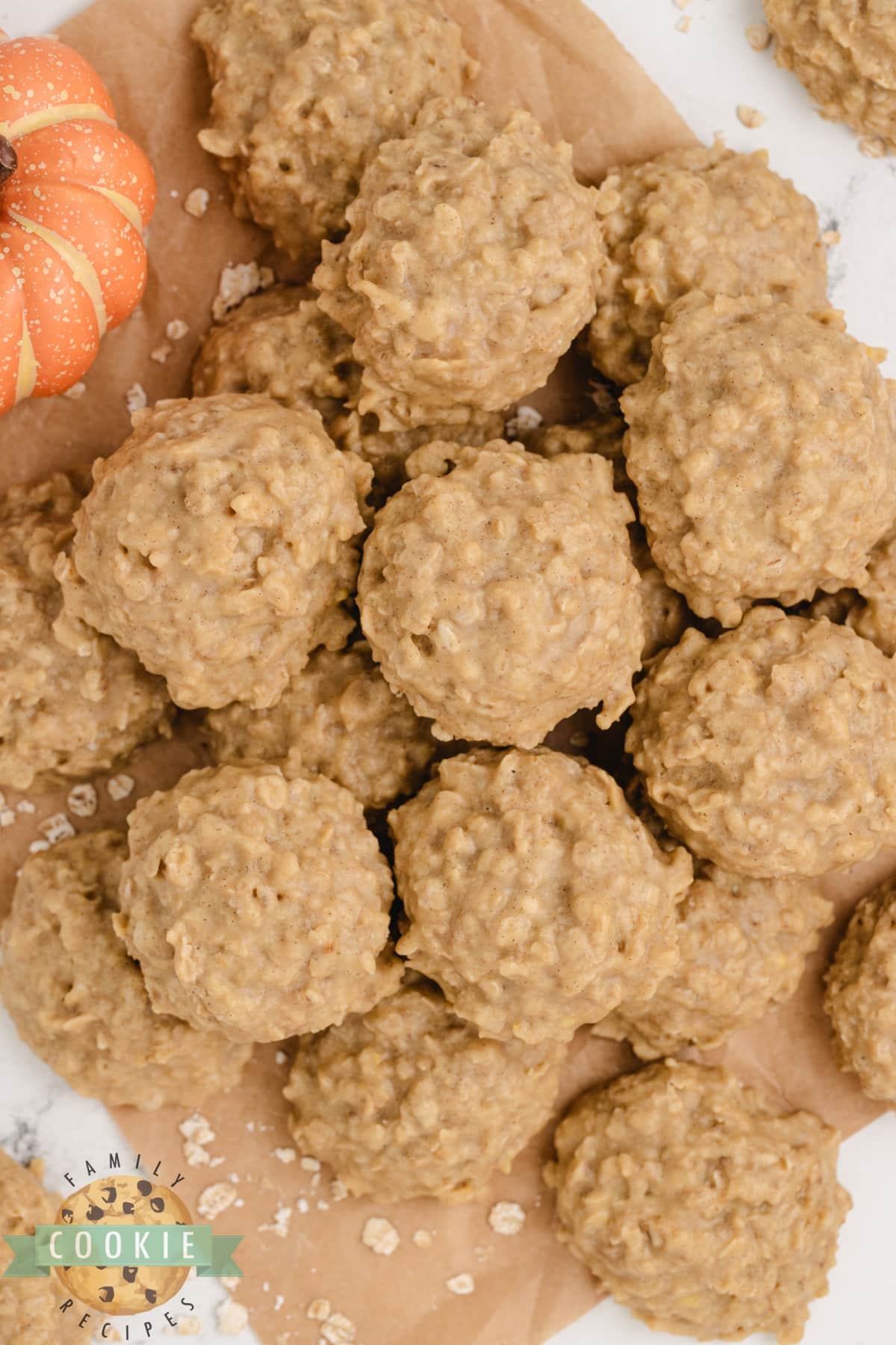 No Bake Pumpkin Cookies are full of oats and pumpkin flavor and come together in minutes without ever turning the oven on. This easy no-bake cookie recipe is quick, delicious, and perfect for fall!