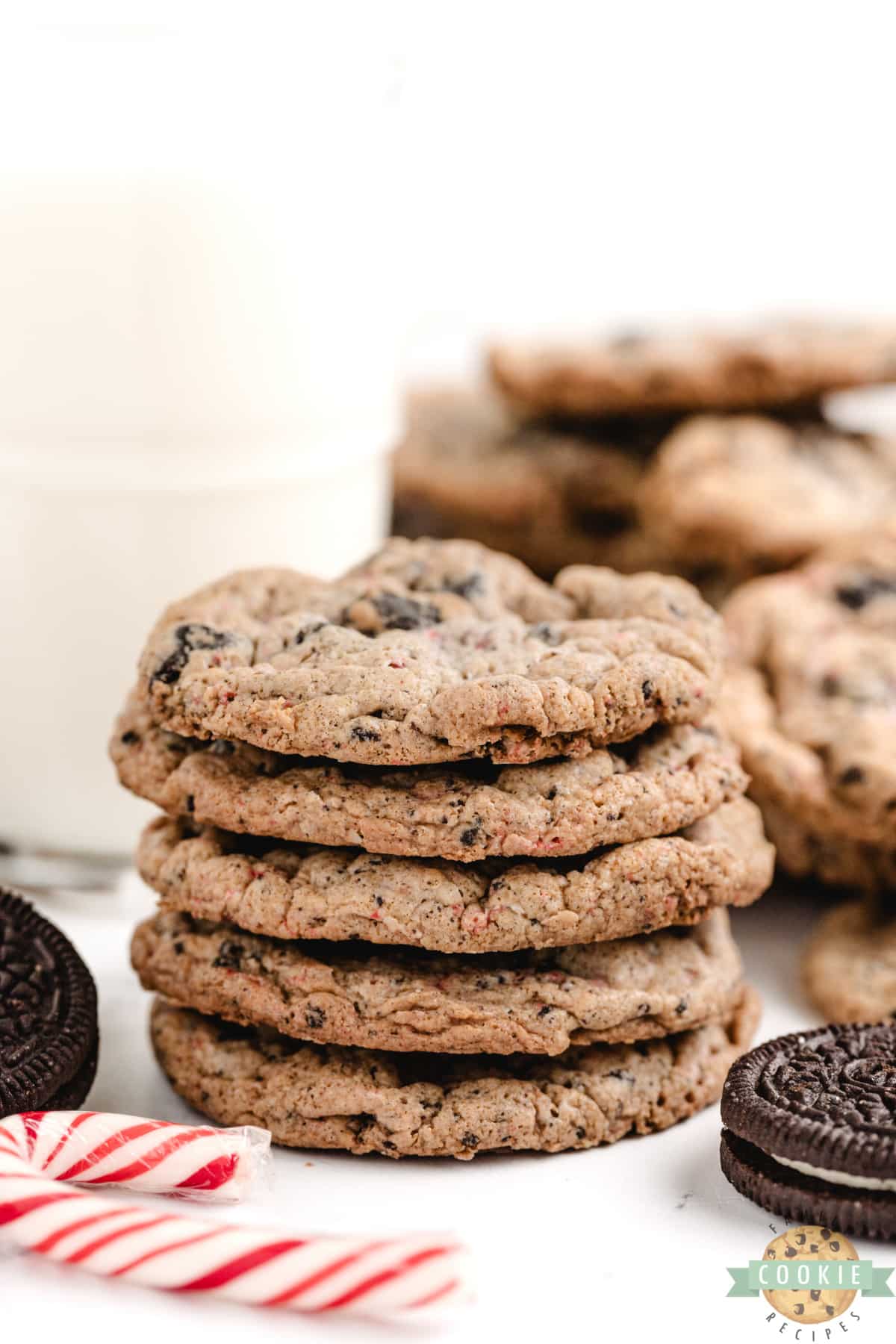 Peppermint oreo cookies. 