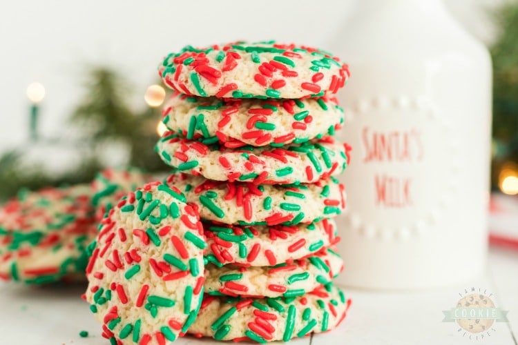 how to make Christmas Sprinkle Cookies