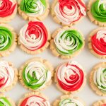 Christmas Rose Sugar Cookies