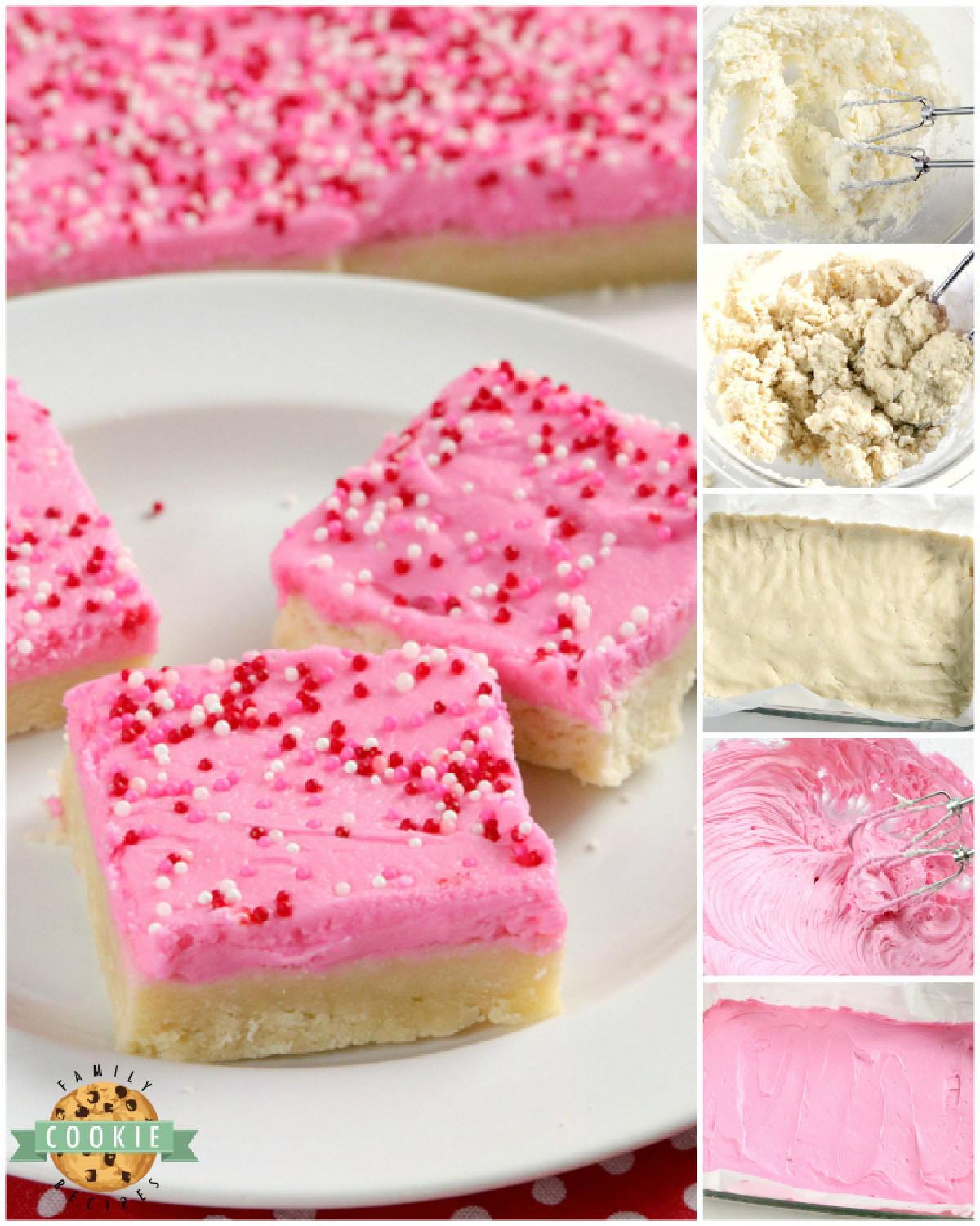 Step by step instructions on how to make Sugar Cookie Bars.