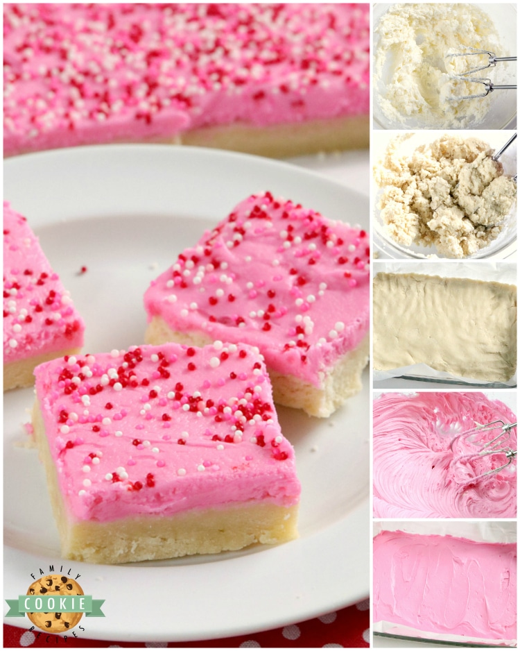 Step by step instructions on how to make sugar cookie bars