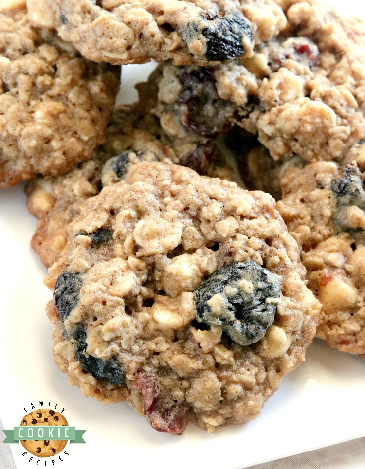 Oatmeal cookie recipe with dried cherries and white chocolate chips