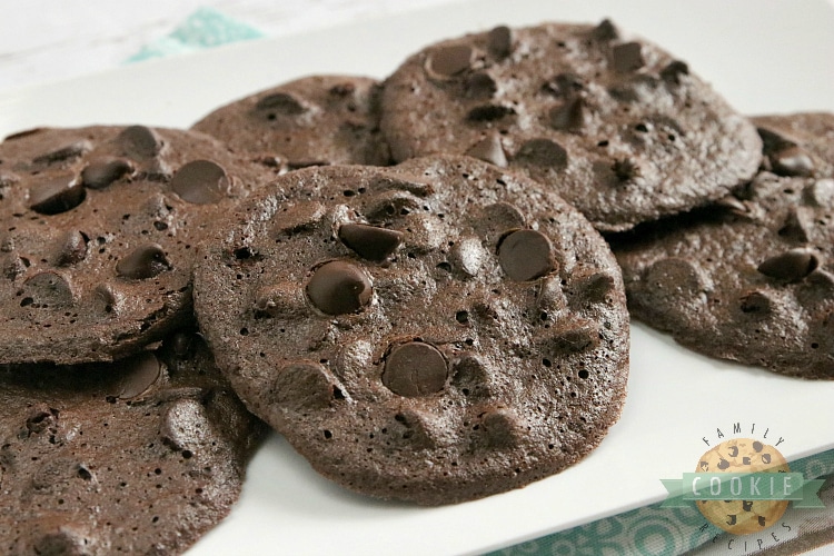 Flourless Double Chocolate Cookies are soft, fudgy and have absolutely no flour in them! The perfect flourless cookie recipe, whether you need a gluten-free cookie or even if you just don't have any flour on hand!