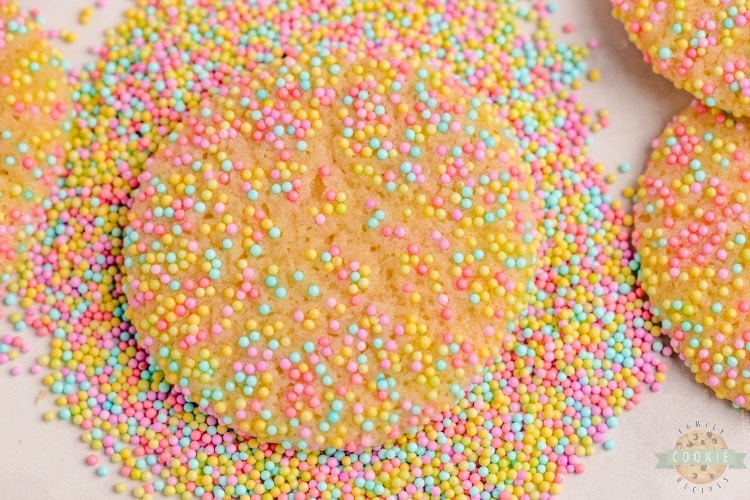 Easter Sprinkle Cookies are a great way to celebrate the holiday with a sweet treat. The colorful sprinkles on a soft and chewy sugar cookie make for a delicious snack that looks as good as it tastes!