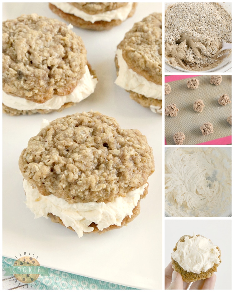 Step by step instructions on how to make homemade oatmeal cream pies