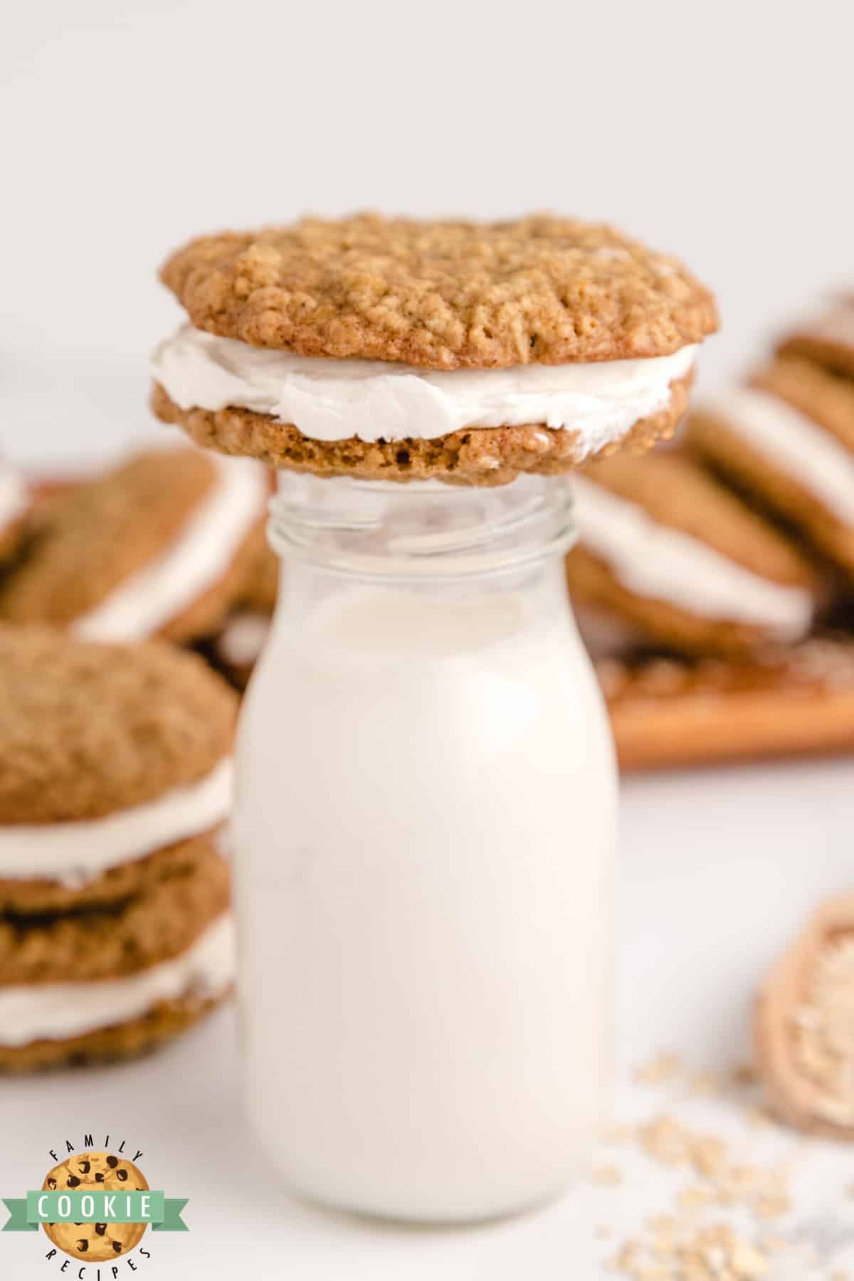 Homemade Oatmeal Cream Pies are made with a delicious creamy filling that is sandwiched between two soft and chewy oatmeal cookies. Even better than the store-bought variety that we all know and love!