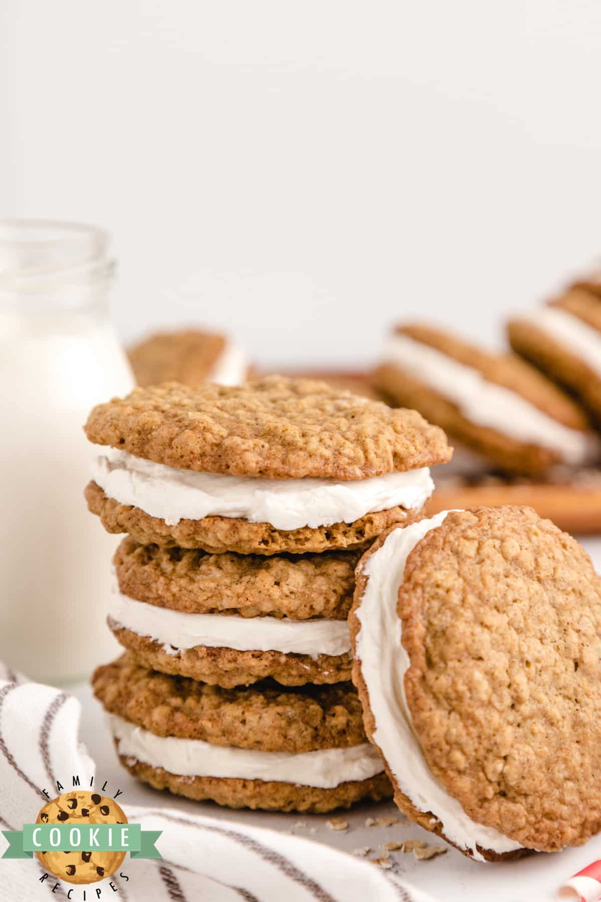 Homemade Oatmeal Cream Pies are made with a delicious creamy filling that is sandwiched between two soft and chewy oatmeal cookies. Even better than the store-bought variety that we all know and love!
