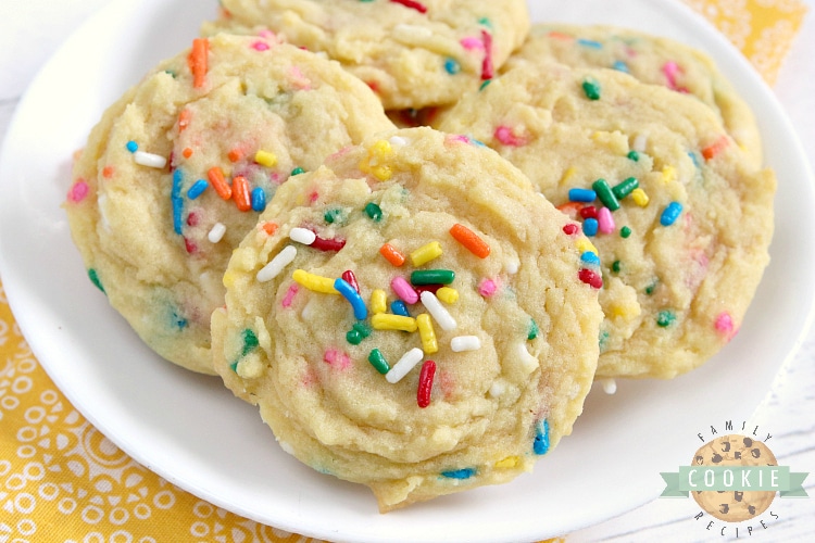 Healthy Birthday Cake Cookies