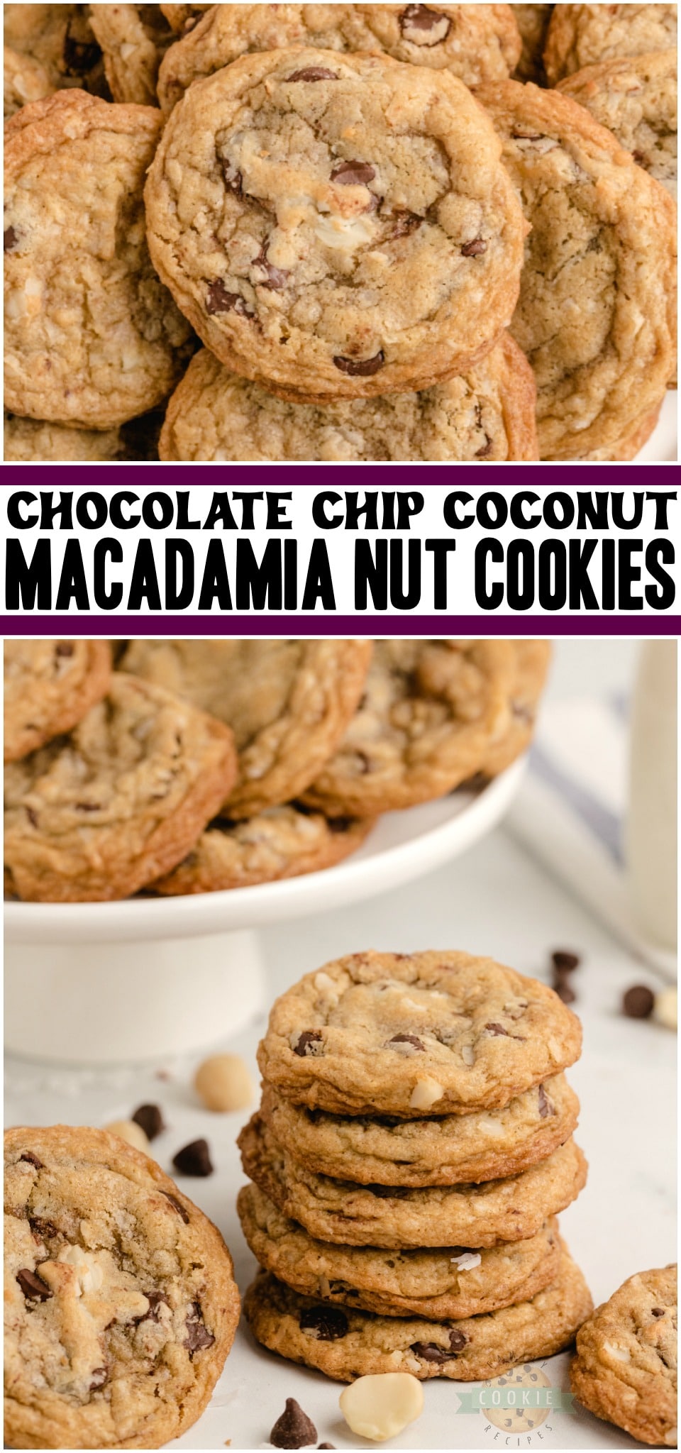 Chocolate chip macadamia nut cookies are soft & chewy cookies loaded with sweet chocolate and nuts! These Coconut Macadamia Nut Cookies are perfect for chocolate chip lovers who want to try something a bit different.