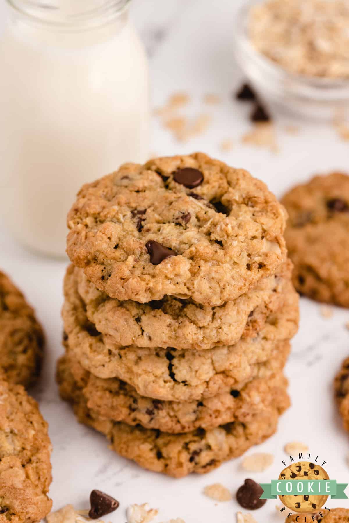 Rice Krispie Chocolate Chip Cookies are soft, chewy, and have a little extra crunch! Adding rice krispie cereal to chocolate chip cookies is such a good idea - you'll never want to eat them without that extra addition again!