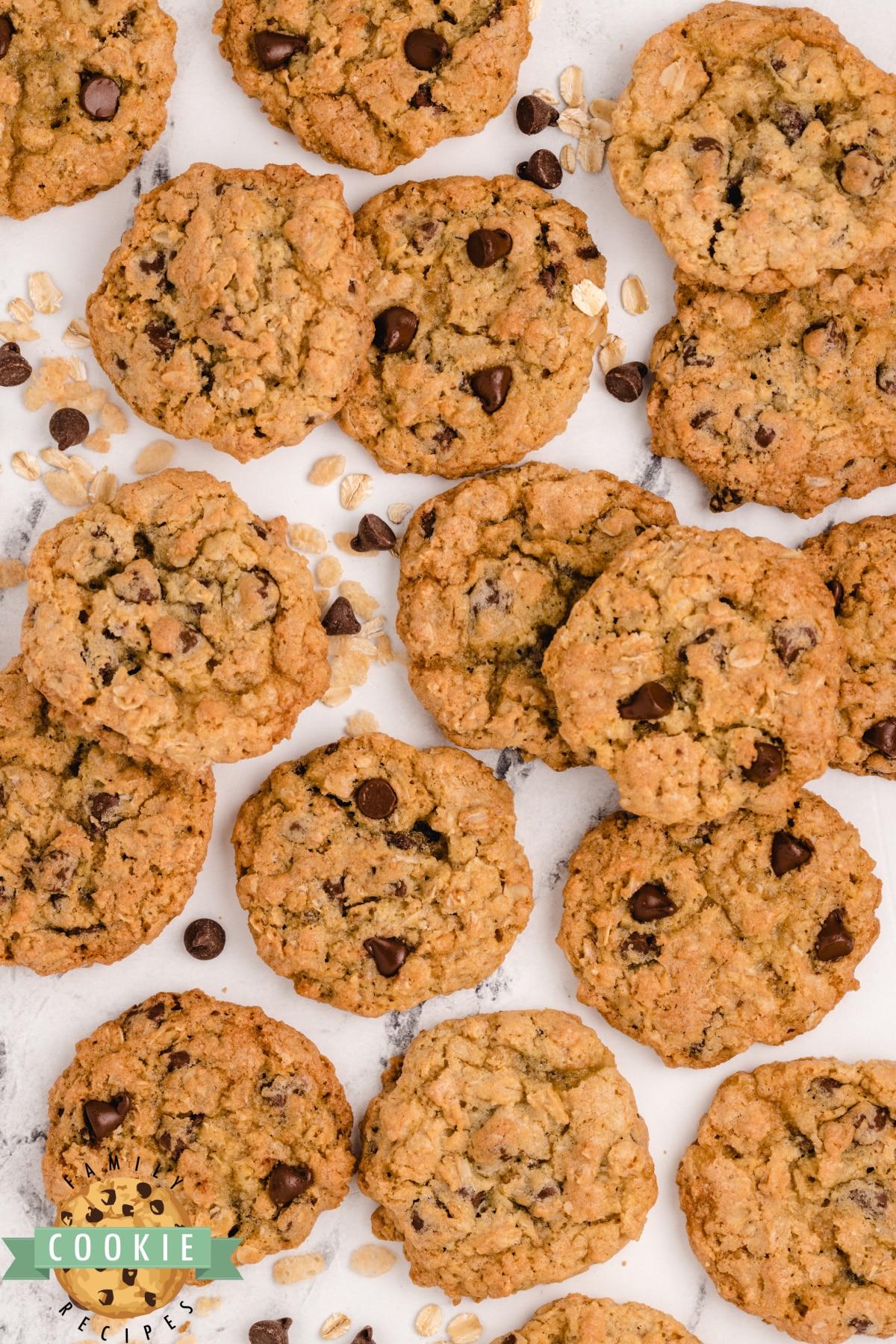 Chocolate chip cookies made with crispy rice cereal