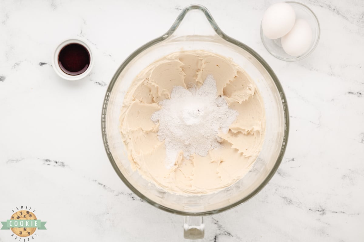 Add pudding mix to cookie dough.