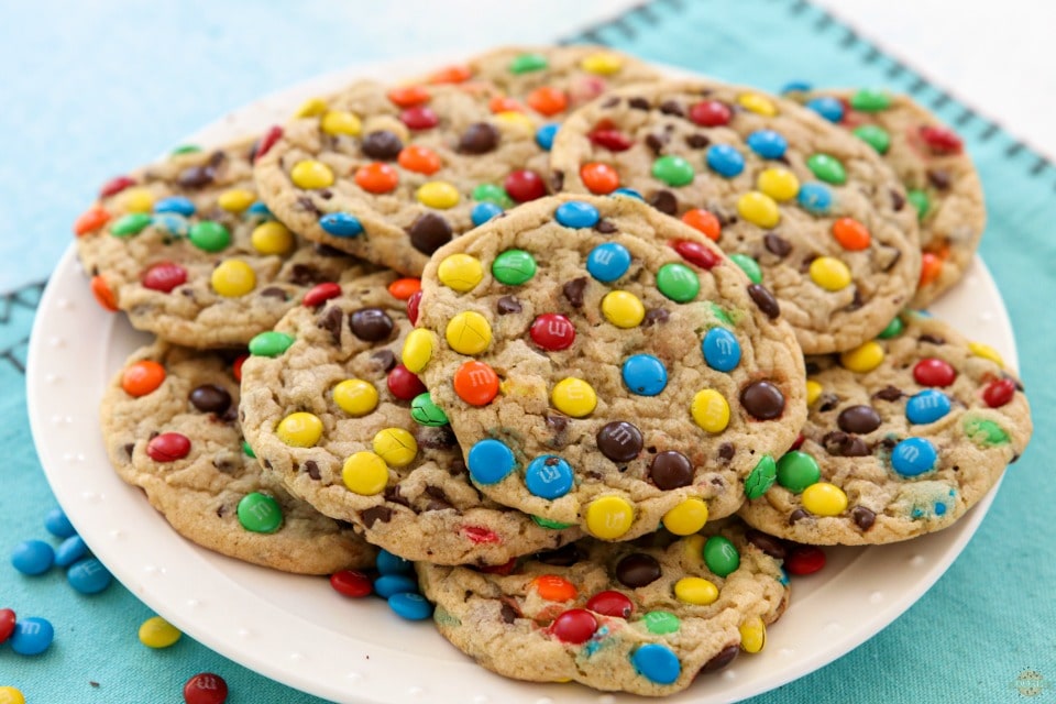 Soft Chewy M&M Cookies Recipe 