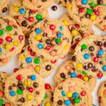 M&M candy cookies with chocolate chips