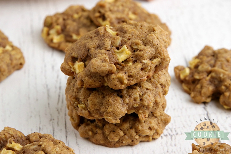 Pumpkin Cookies with chopped fresh apples