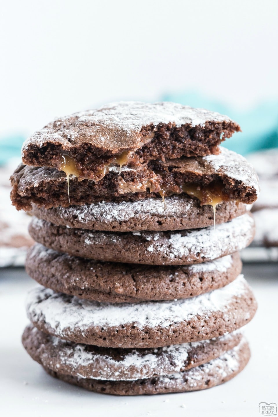 Salted Caramel Chocolate Crinkle Cookies recipe