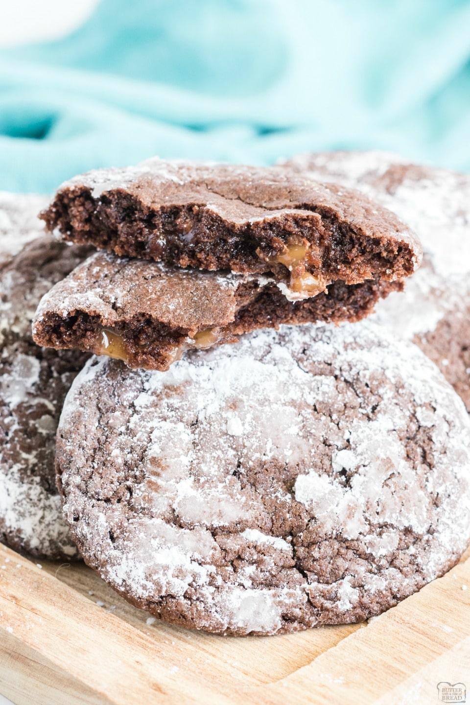 Salted Caramel Chocolate Crinkle Cookies recipe