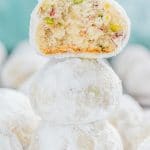 Cranberry Pistachio Snowball Cookies recipe