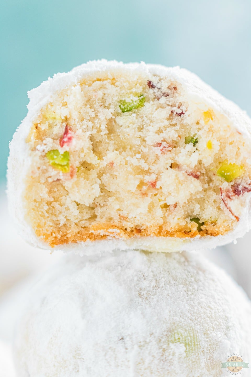 Cranberry Pistachio Snowball Cookies recipe