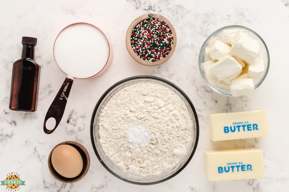 Ingredients in sugar cookie bars