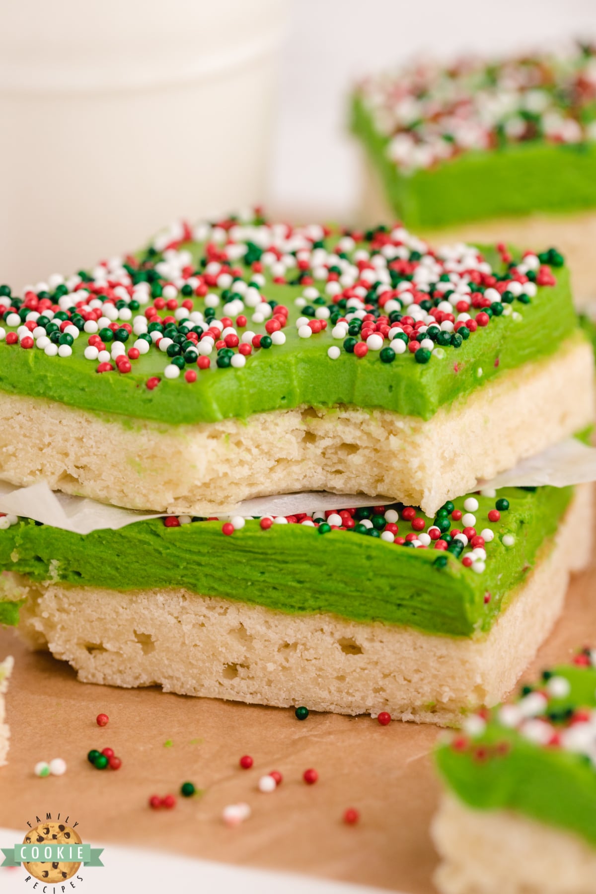 Thick and soft sugar cookie bars