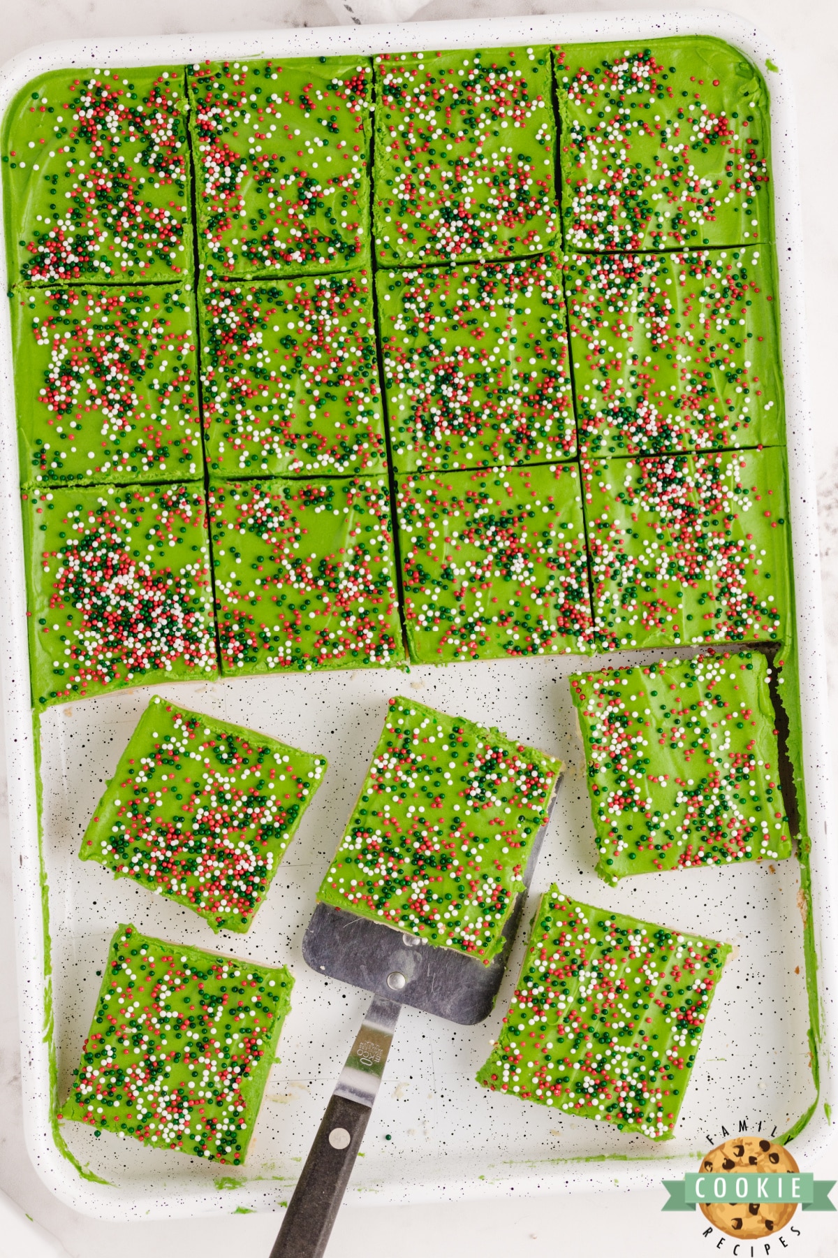 Sliced Christmas sugar cookie bars