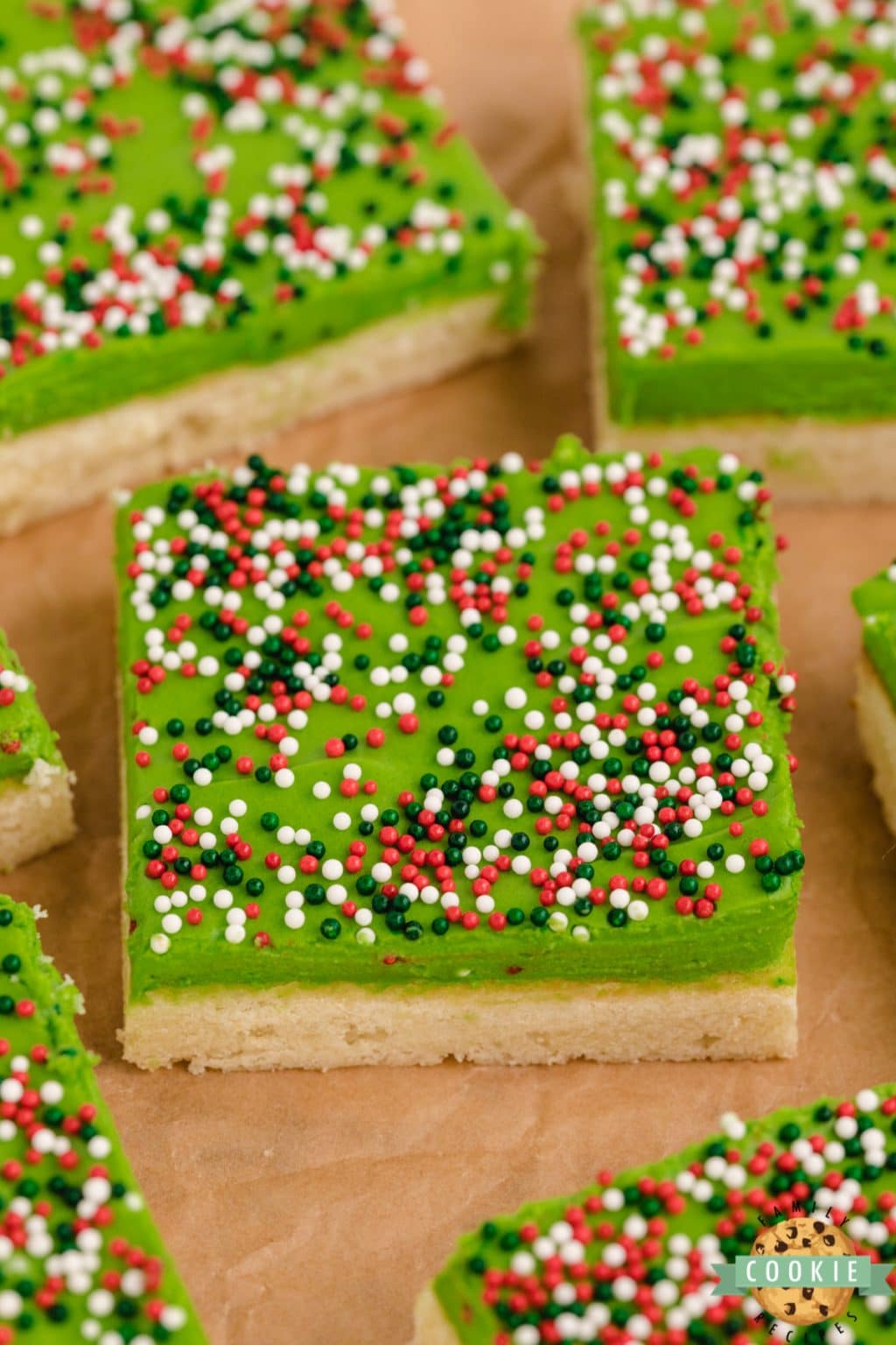 CHRISTMAS SUGAR COOKIE BARS - Family Cookie Recipes