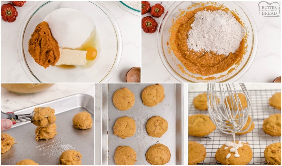 how to make pillowy soft iced pumpkin cookies