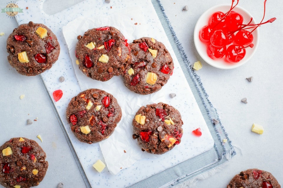 Triple Chocolate Cherry Cookies