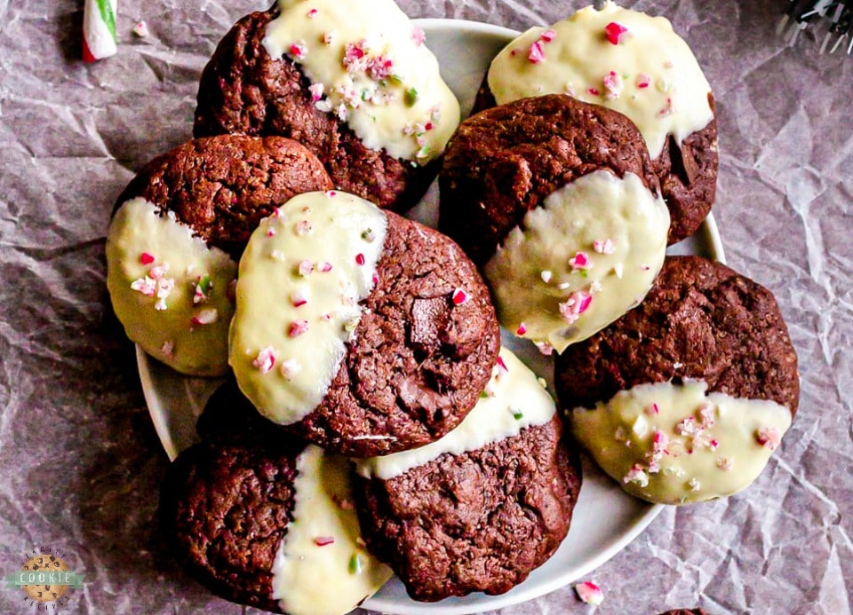 Double Chocolate Brownie Peppermint Cookie recipe