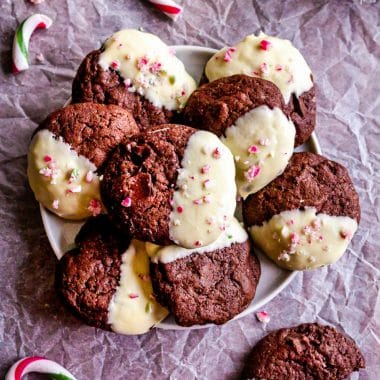 Double Chocolate Brownie Peppermint Cookie recipe