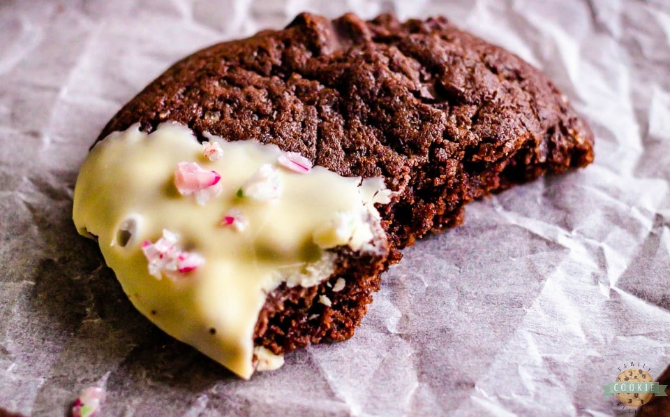 Double Chocolate Brownie Peppermint Cookie recipe