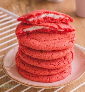 CREAM CHEESE RED VELVET COOKIES - Family Cookie Recipes