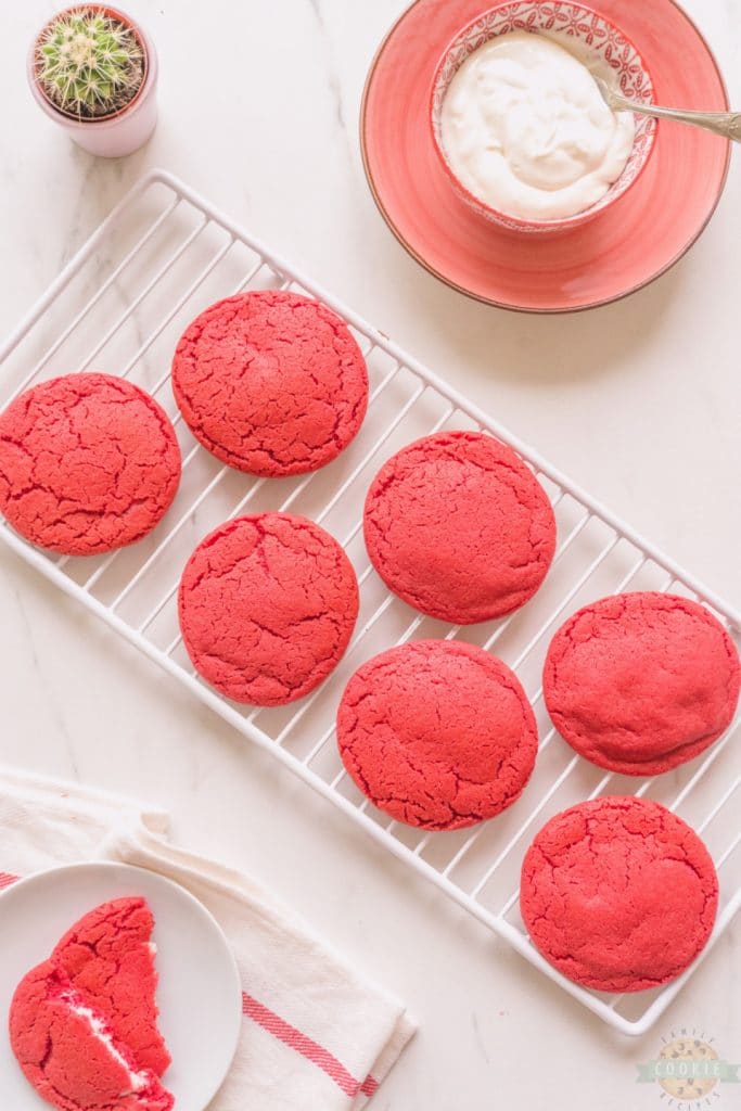 CREAM CHEESE RED VELVET COOKIES - Family Cookie Recipes