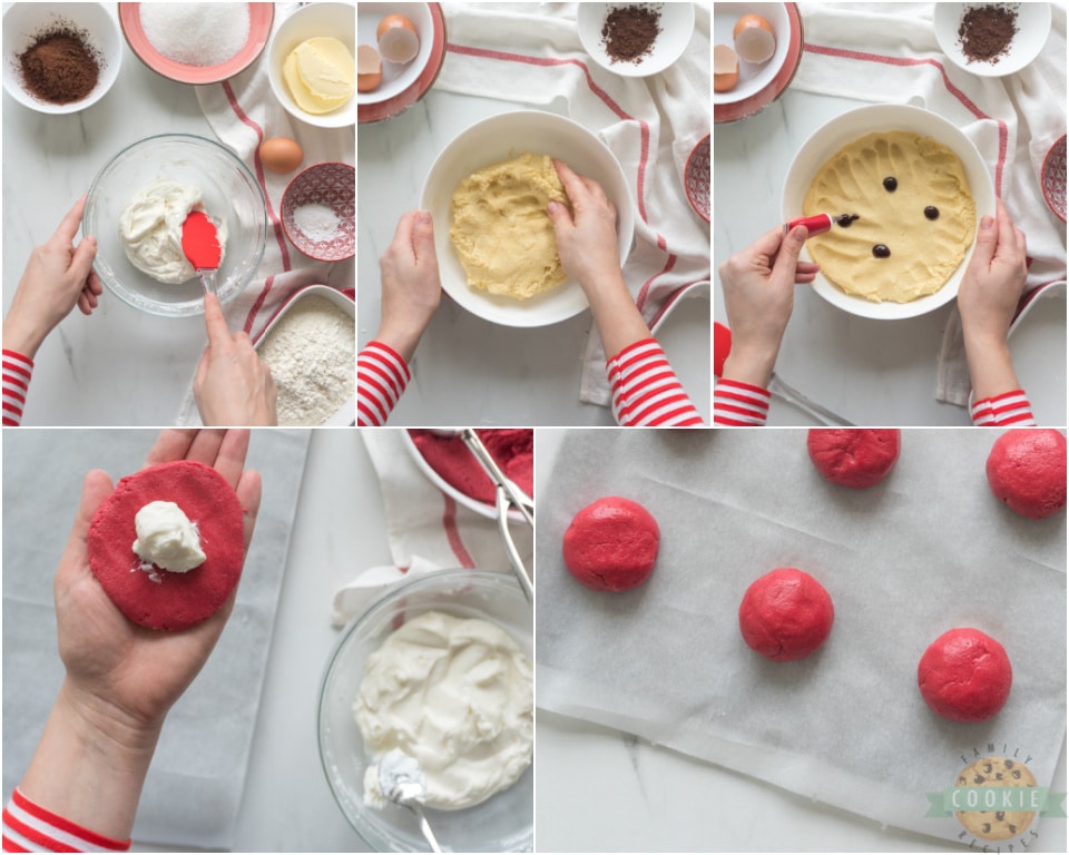 how to make Cream Cheese Red Velvet Cookie recipe